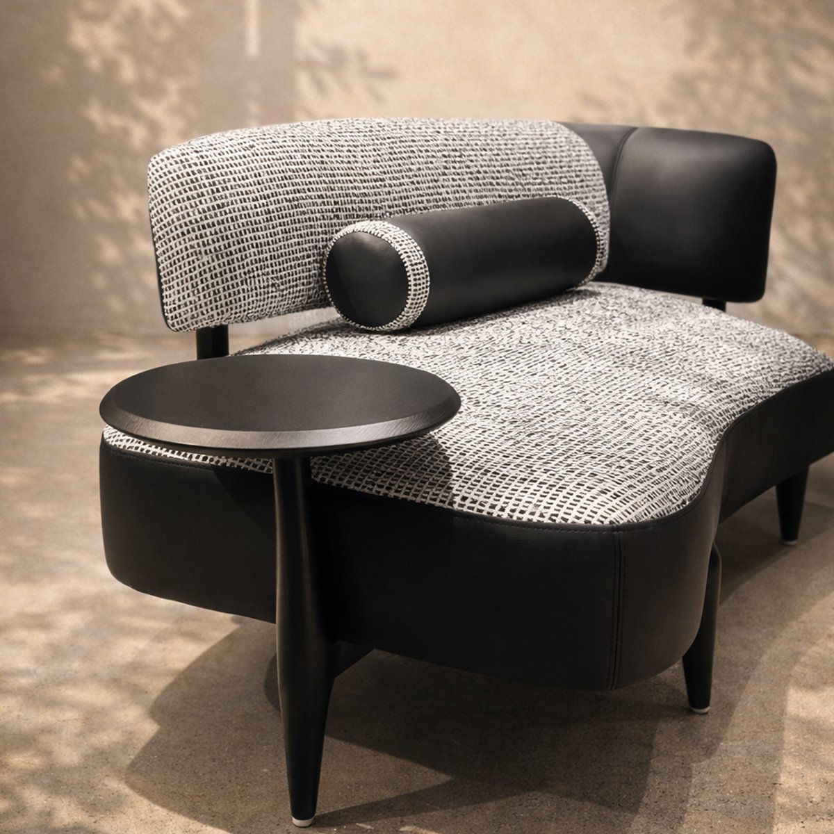 Noir Curve Designer Lounge Sofa - Image 2